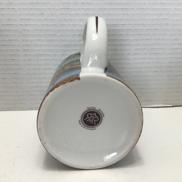 VTG Reutter Porzellan Heidelberg Germany Landscape Stoneware Ceramic Tall Mug - Picture 7 of 8